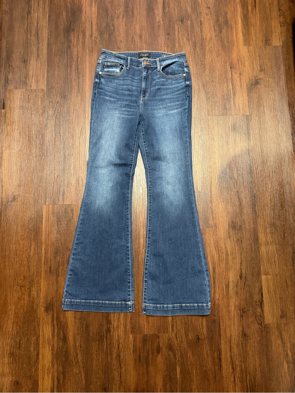 Judy Blue Charlotte Wide Hem Flare Jeans- Boho Festival - Picture 2 of 7